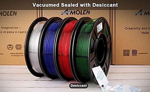 AMOLEN - Paquete de 4 carretes de filamento de PETG para impresora...