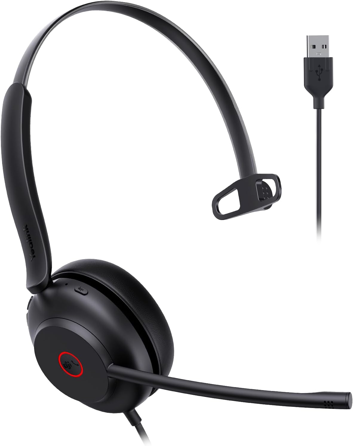 Auriculares con cable Yealink UH35, USB-A, micrófono con cancelació...