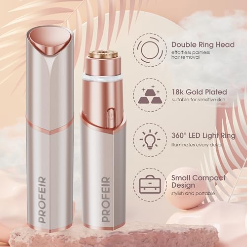 Depilación facial para mujeres: Dispositivo eléctrico de depilación...
