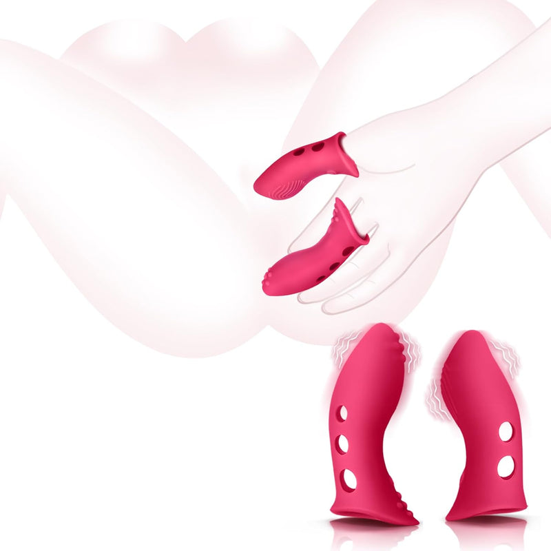 2 vibradores de dedos para mujeres, mini juguetes sexuales portátil...