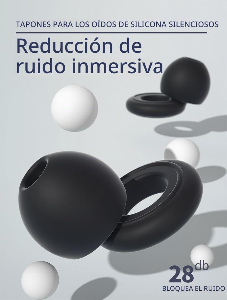 6 pares de tapones para los oídos de silicona suave reutilizables c...