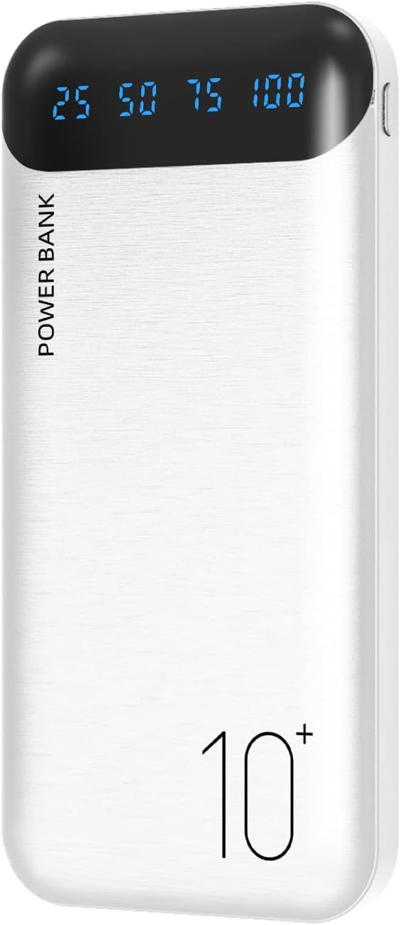 Power Bank - Cargador portátil de 10000 mAh, batería externa delgad...