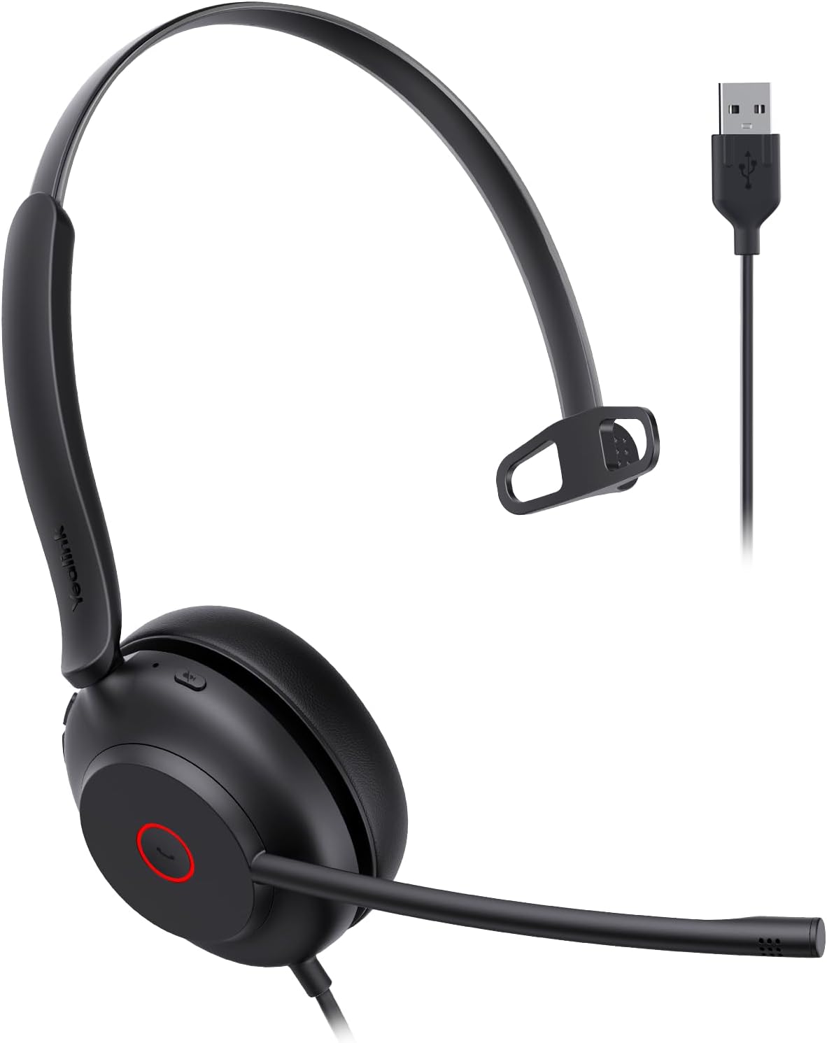 Auriculares con cable Yealink UH35, USB-A, micrófono con cancelació...