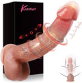 Koxten Consolador de empuje de anillo deslizante realista consolado...