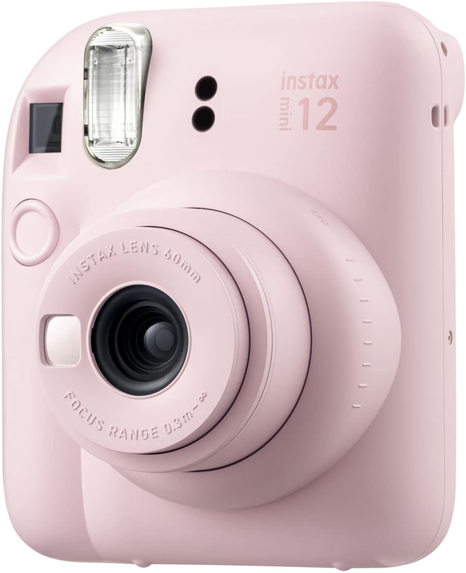 Fujifilm Cámara de película instantánea Instax Mini 12 (rosa flor)...