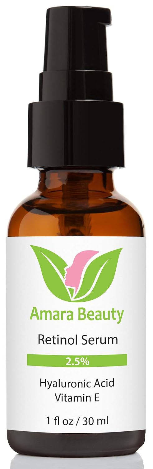 Retinol Serum 2.5 % con ácido hialurónico y vitamina E, 1 onza líquida