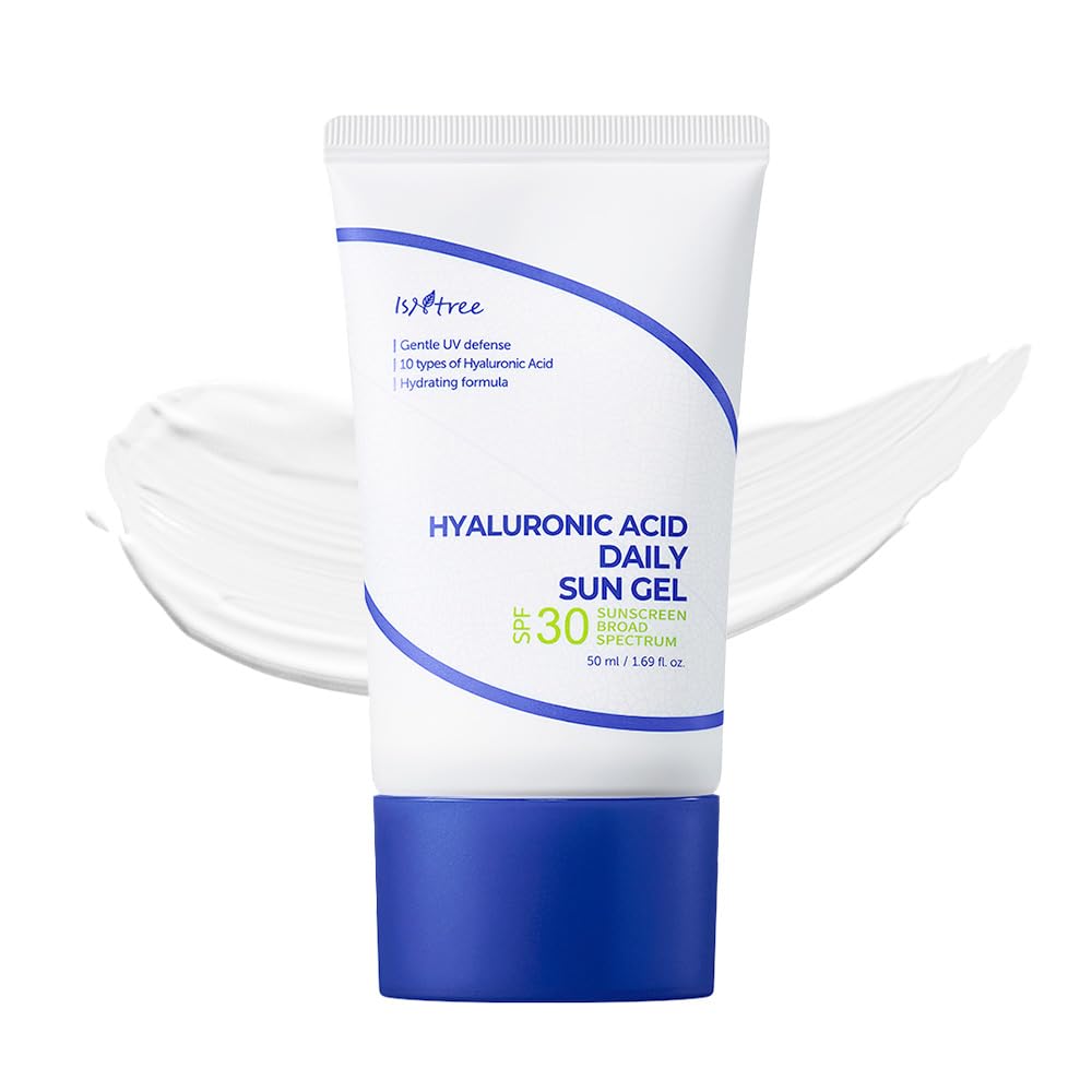 ISNTREE - Gel solar diario de ácido hialurónico SPF 30, protector s...