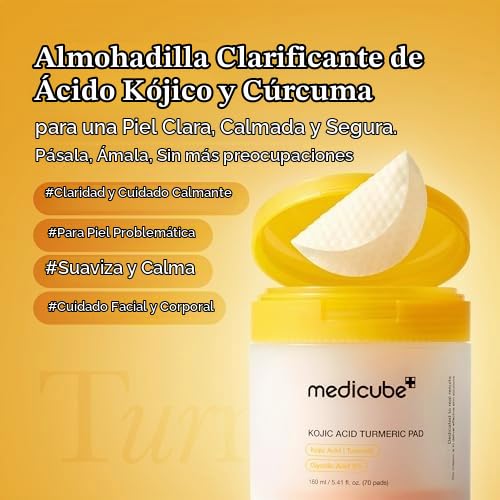 medicube Dúo suavizante y aclarador corporal: almohadillas de tóner...