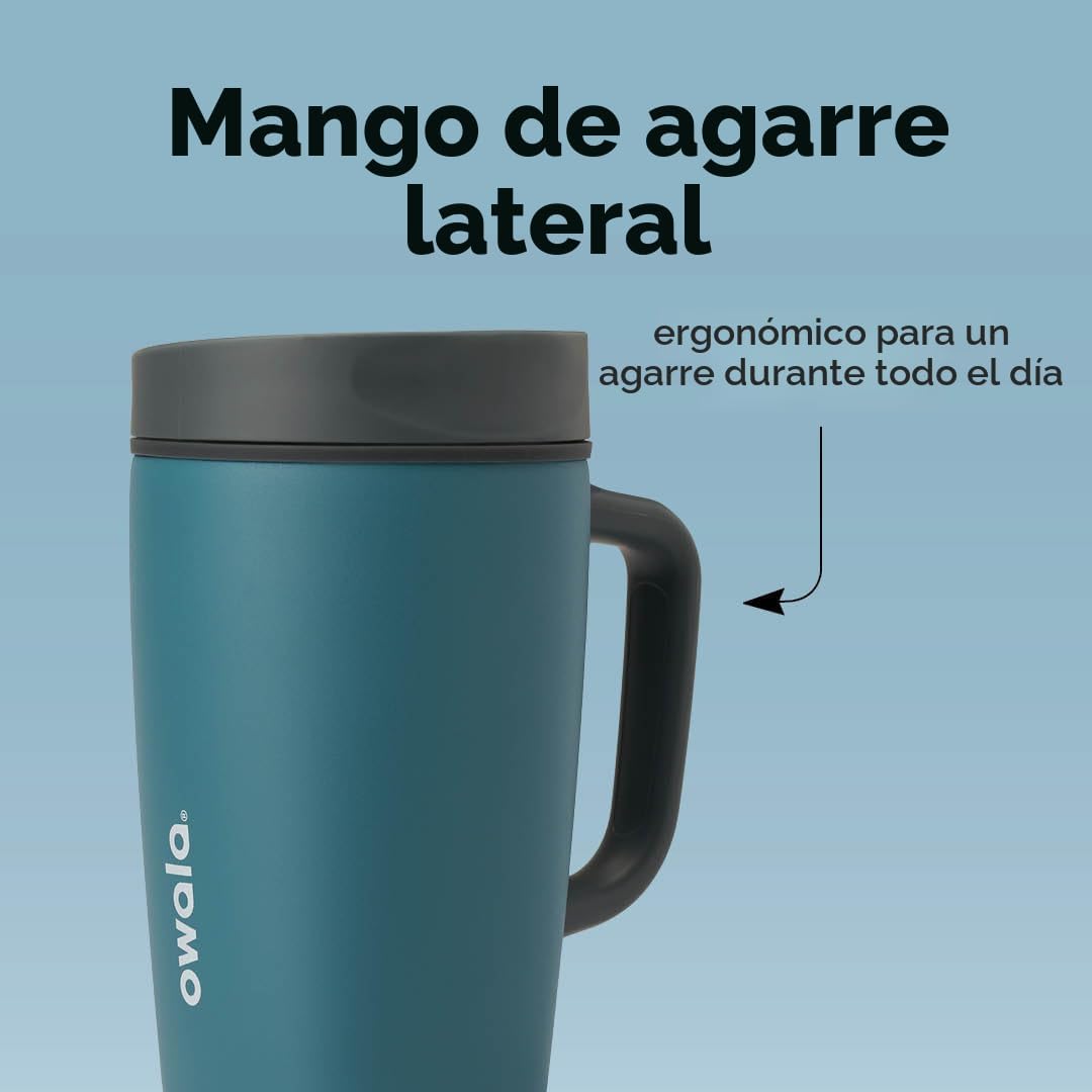 Owala SmoothSip Slider - Taza de viaje aislada de acero inoxidable...