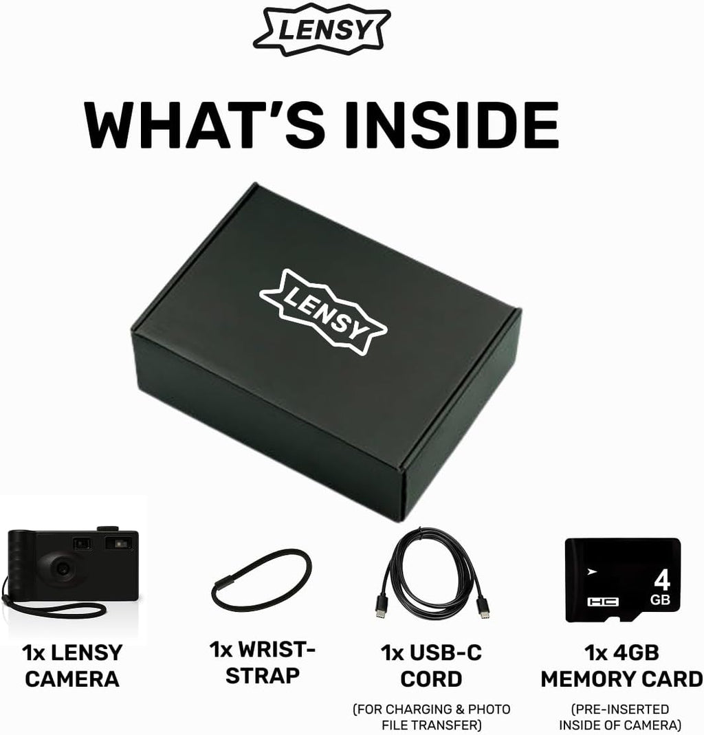 LENSY Cámara digital sin pantalla | Cuatro filtros integrados | Rec...