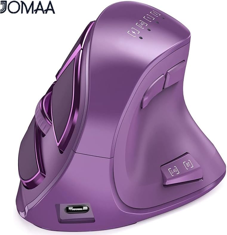 JOMAA Ratón inalámbrico ergonómico vertical, 2.4G y Bluetooth 5.0\/...