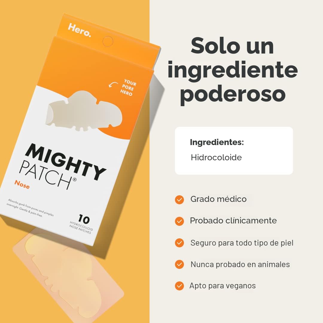 Mighty Patch Parches para Espinillas de la Nariz de Hero Cosmetics,...