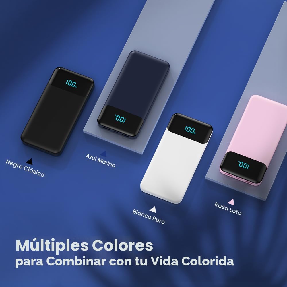 Cargador portátil de 40800 mAh con 3 cables integrados, carga rápid...