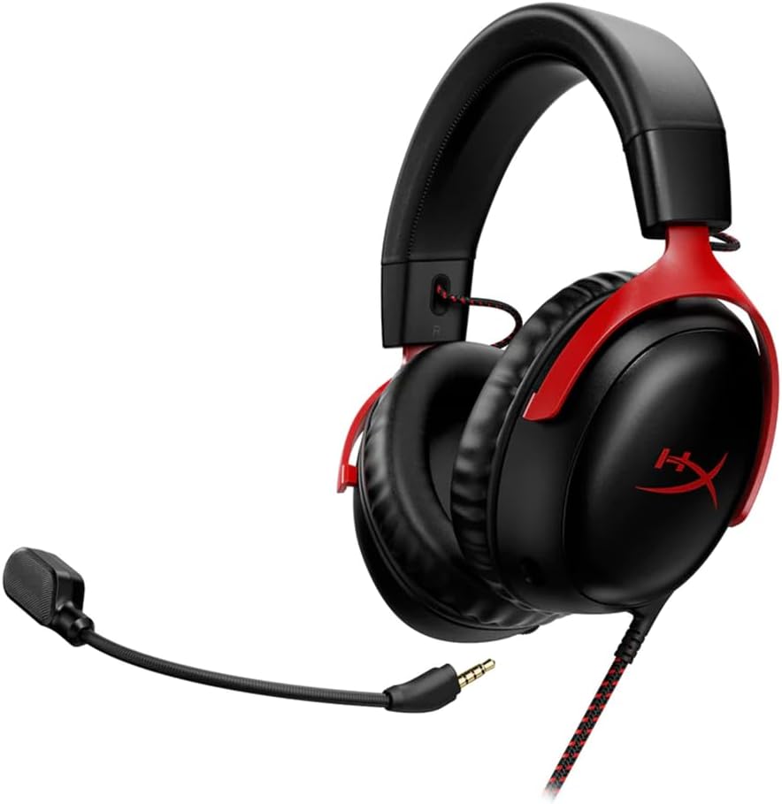 HyperX Cloud III - Auriculares con cable para juegos, PC, PS5, Xbox...
