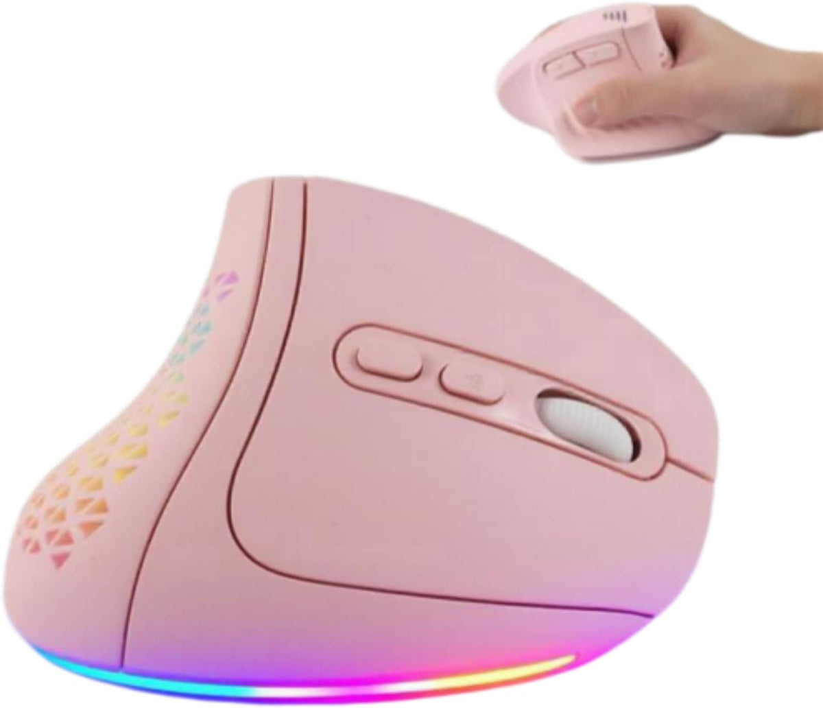 Ratón vertical ergonómico, mouse inalámbrico Bluetooth, 7 ratones r...