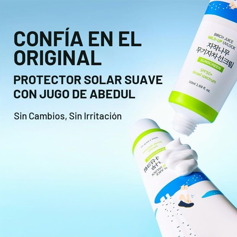 ROUND Lab - Jugo de abedul con bloqueo UV SPF 50+, 1.69 onzas líqui...