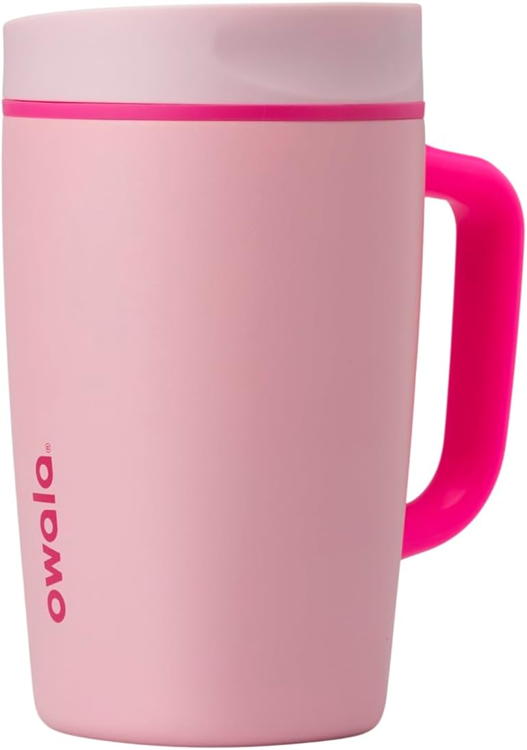 Owala SmoothSip Slider - Vaso de café aislado de acero inoxidable,...