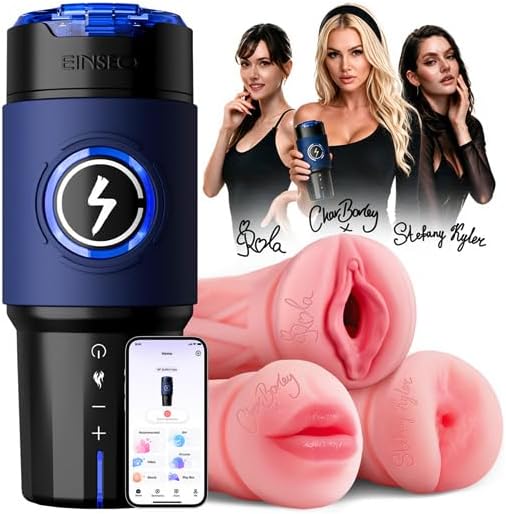 EINSEO Juguetes sexuales masculinos para masturbación con 3 fundas...