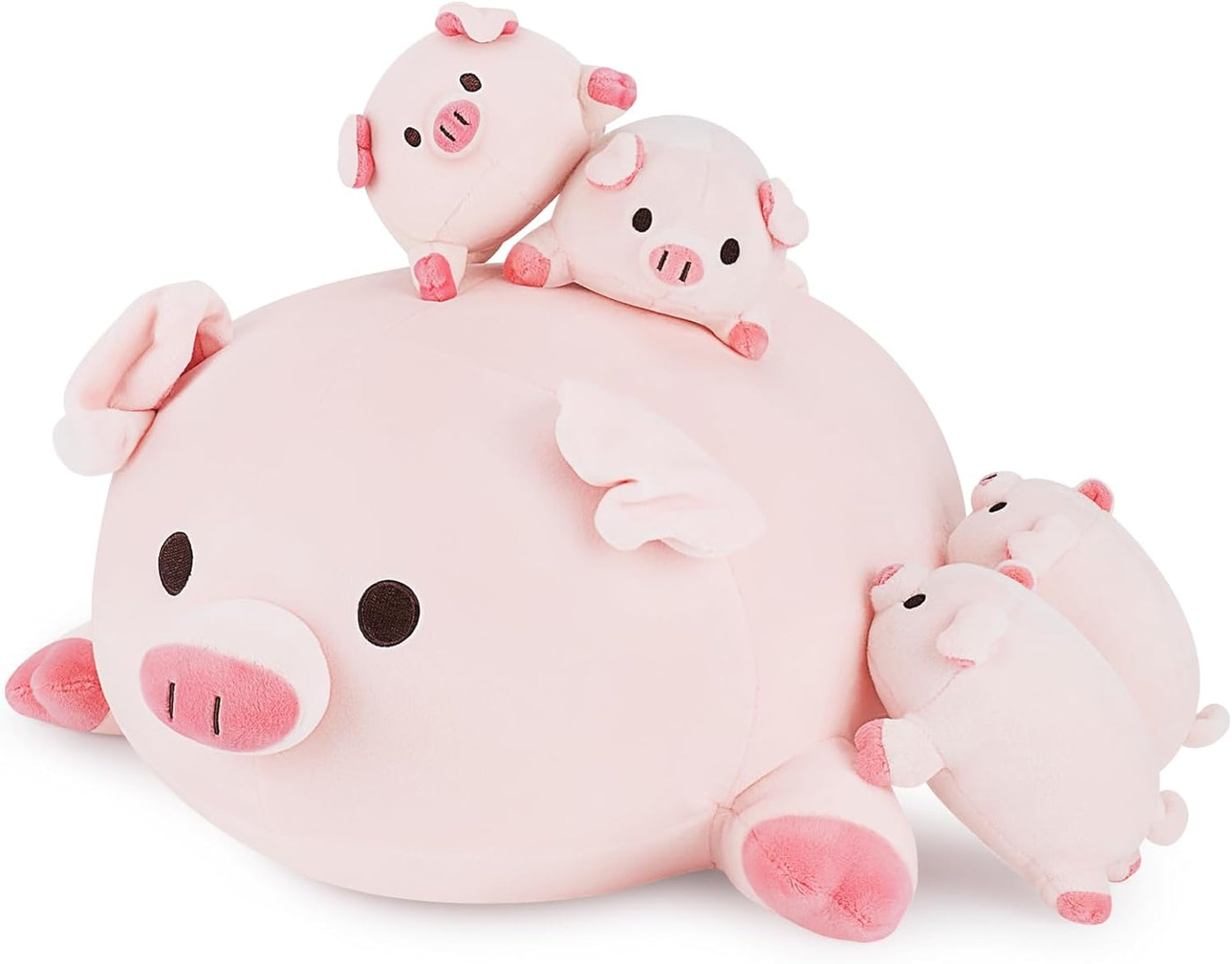 Achwishap 5 Piezas Familia de Cerdos, Cerdo de Peluche Mamá con 4 B...