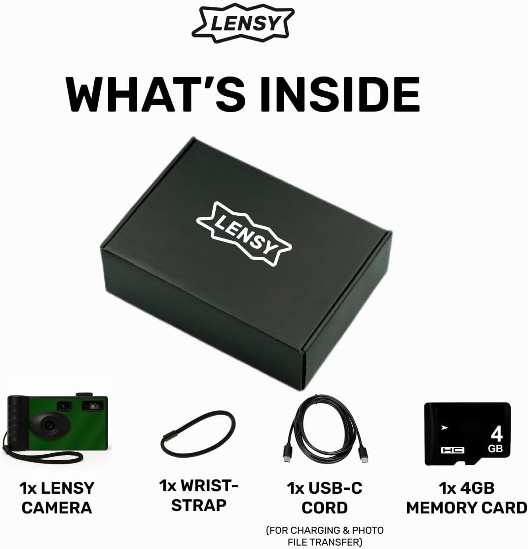 LENSY Cámara digital sin pantalla | Cuatro filtros integrados | Rec...