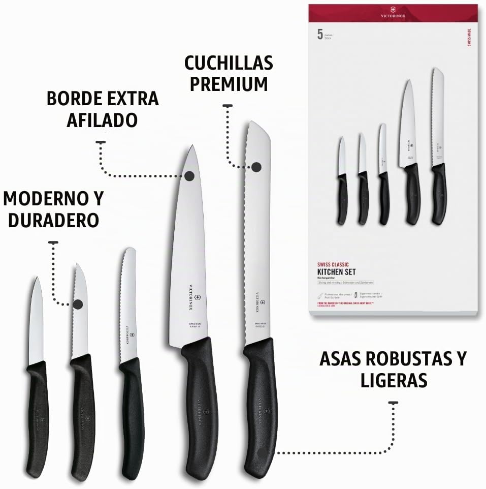 Victorinox Swiss Classic - Juego de cocina \u2013 Incluye cuchillos...