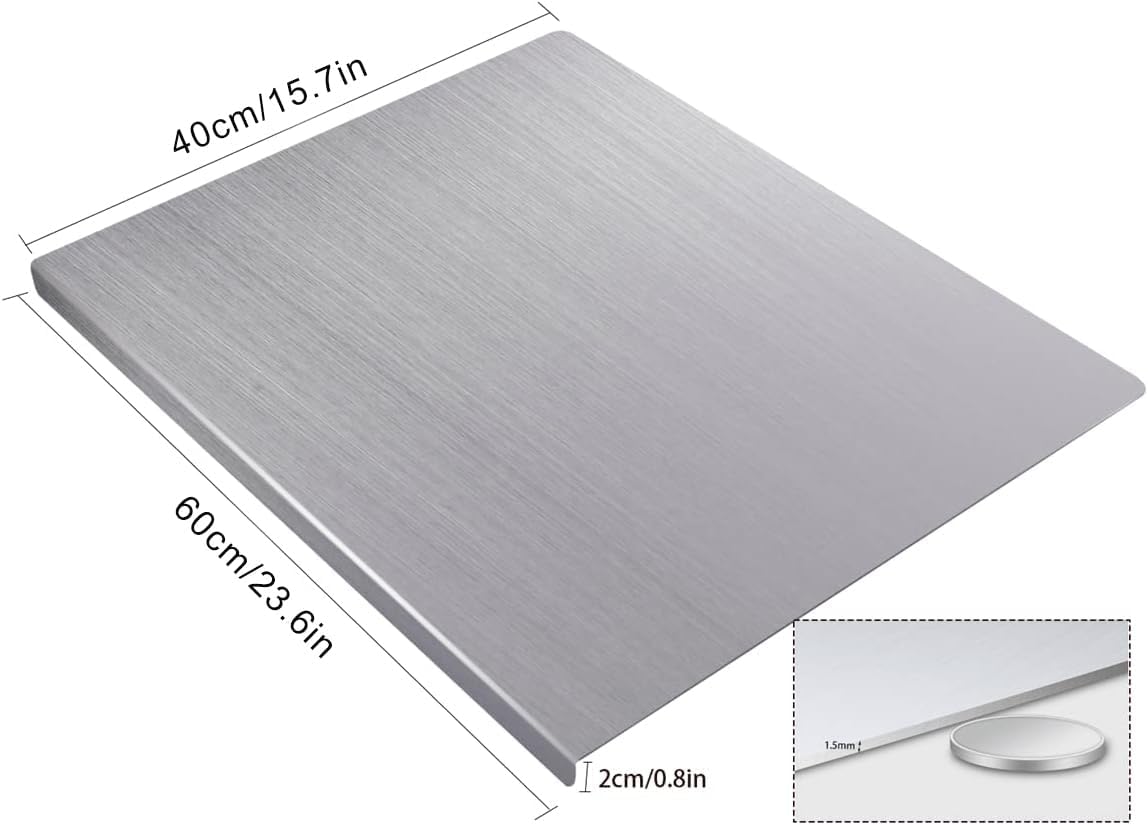 Tabla de cortar para cocina, tabla de cortar de acero inoxidable de...
