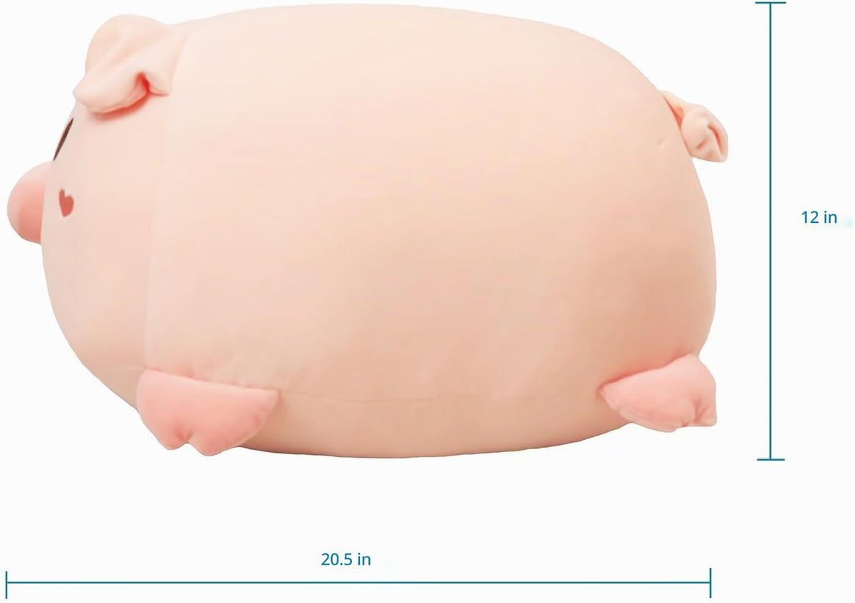 YESGIRL Almohada de cerdo de peluche súper suave de 20.5 pulgadas,...
