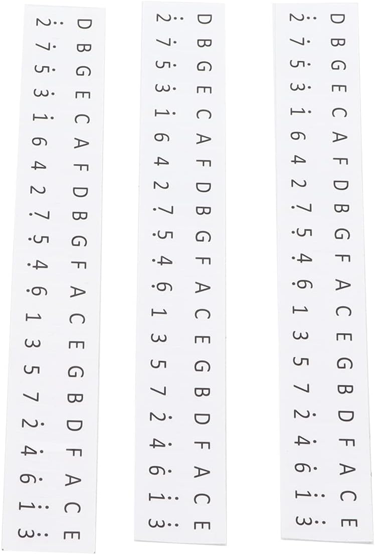 3 calcomanías de 17 teclas Kalimba, etiquetas extraíbles para tecla...