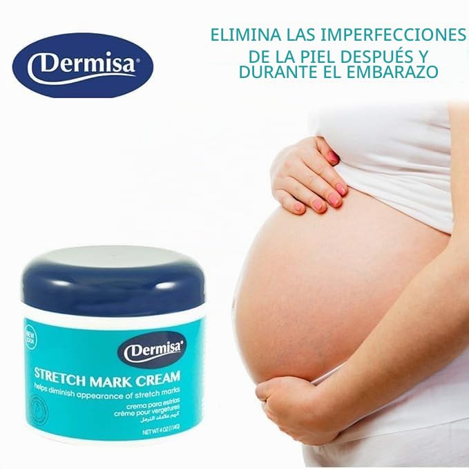 Dermisa Crema para estrías y cicatrices con manteca de cacao, colág...