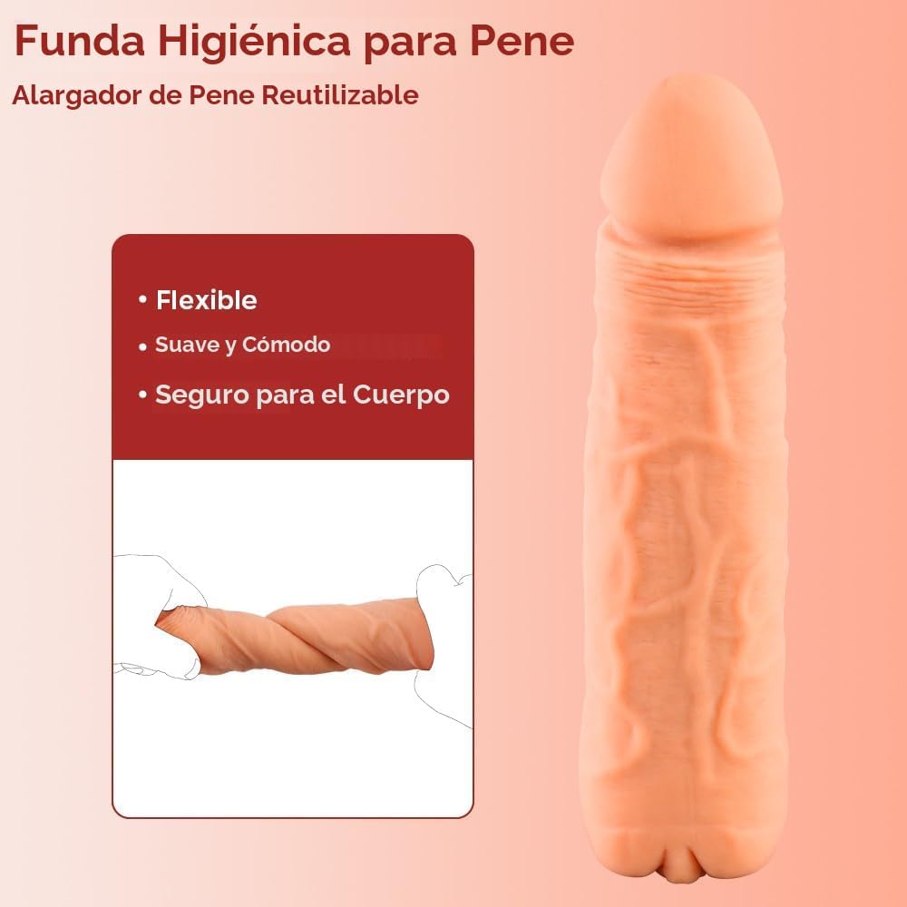 QuenchJoy Extensor de pene con anillo para el pene masturbador masc...