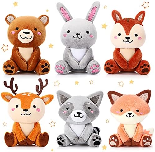 Aoriher Juego de 6 animales de peluche de 4 pulgadas, estilo regula...