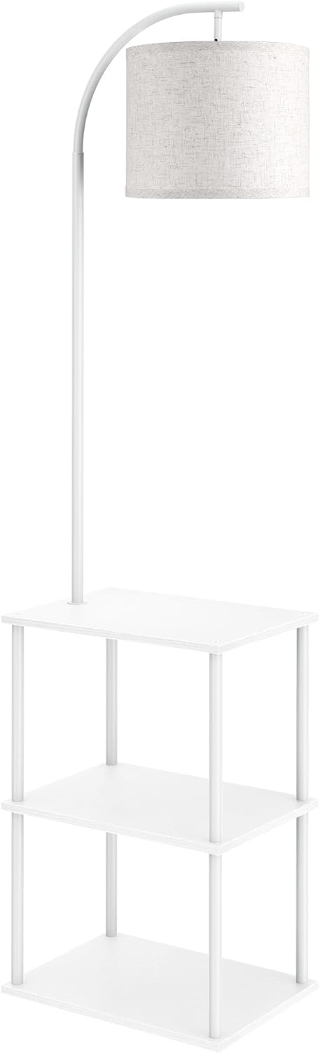 PARTPHONER Lámpara de pie con mesa, mesita de noche con lámpara, me...