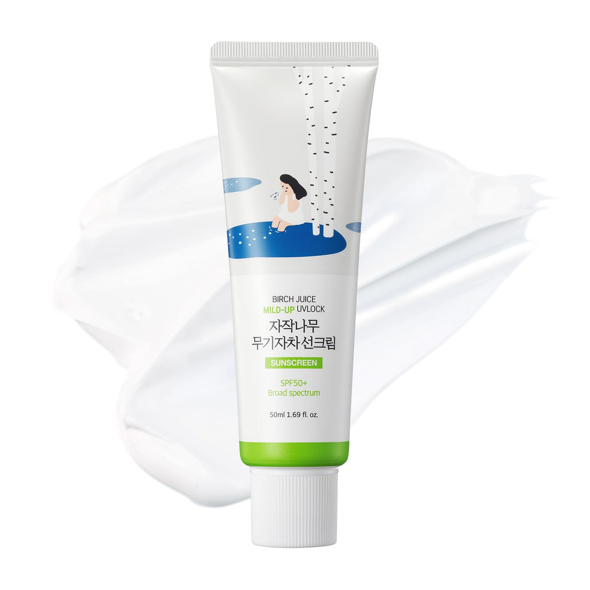 ROUND Lab - Jugo de abedul con bloqueo UV SPF 50+, 1.69 onzas líqui...