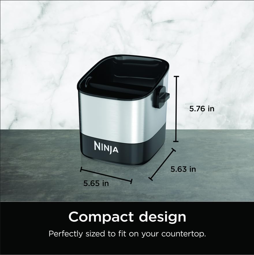 Ninja Luxe Café Knock Box, capacidad para 10 discos de doble tiro |...