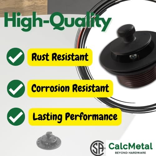 CalcMetal Tapón de drenaje de bañera con buje de plástico ABS, se a...