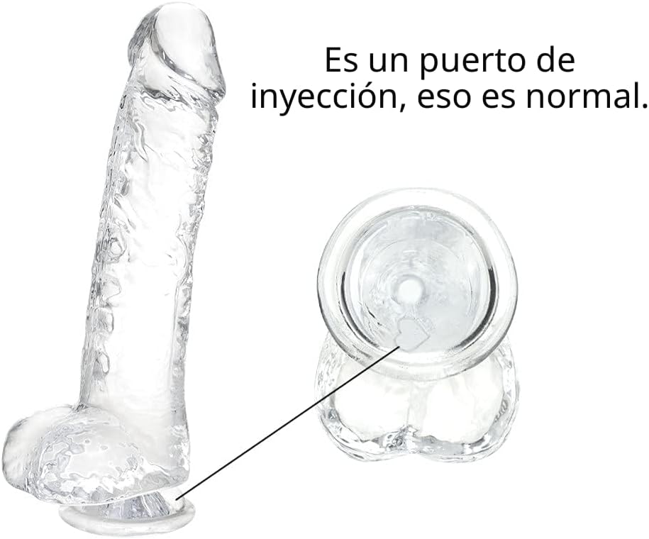 Consolador pequeño realista transparente de 6 pulgadas, juguete sex...