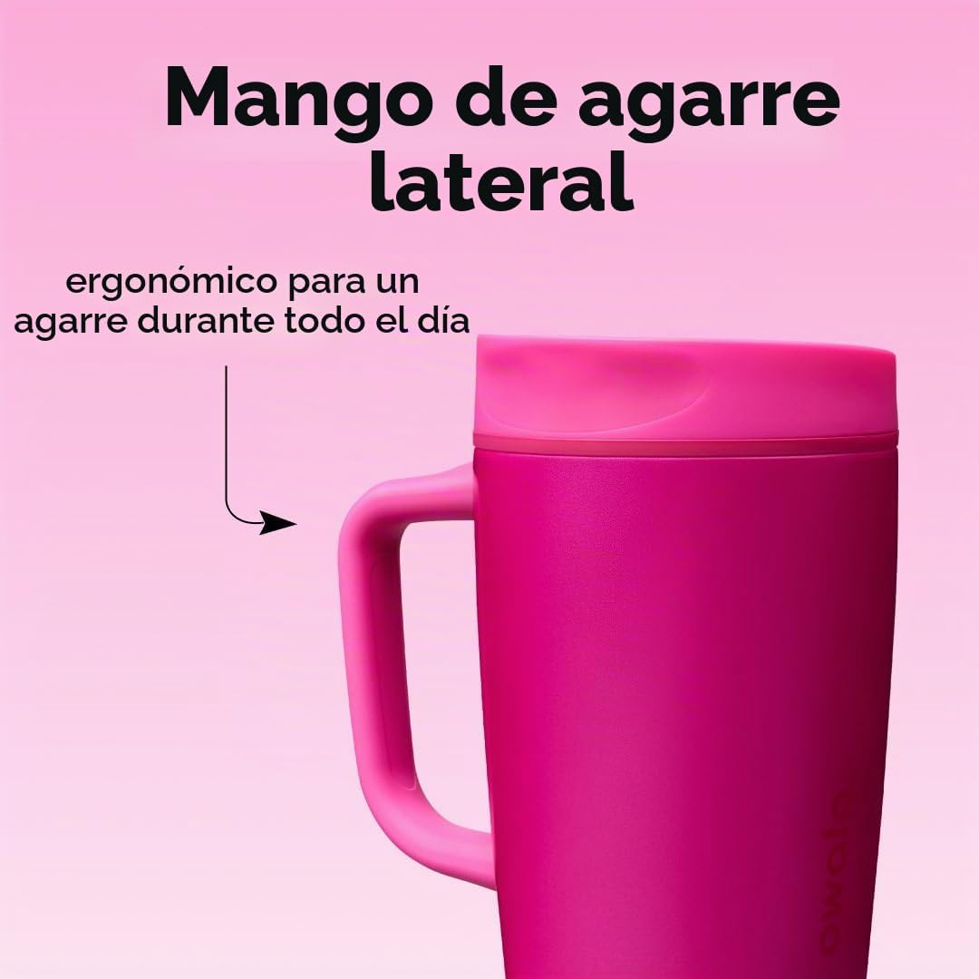 Owala SmoothSip Slider - Taza de viaje aislada de acero inoxidable...