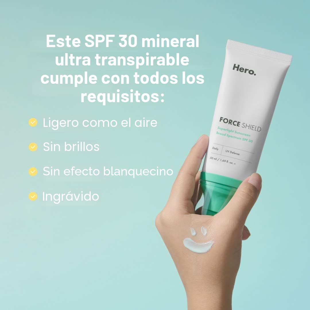 Hero Cosmetics Force Shield Superlight Protector Solar SPF 30 - Pro...