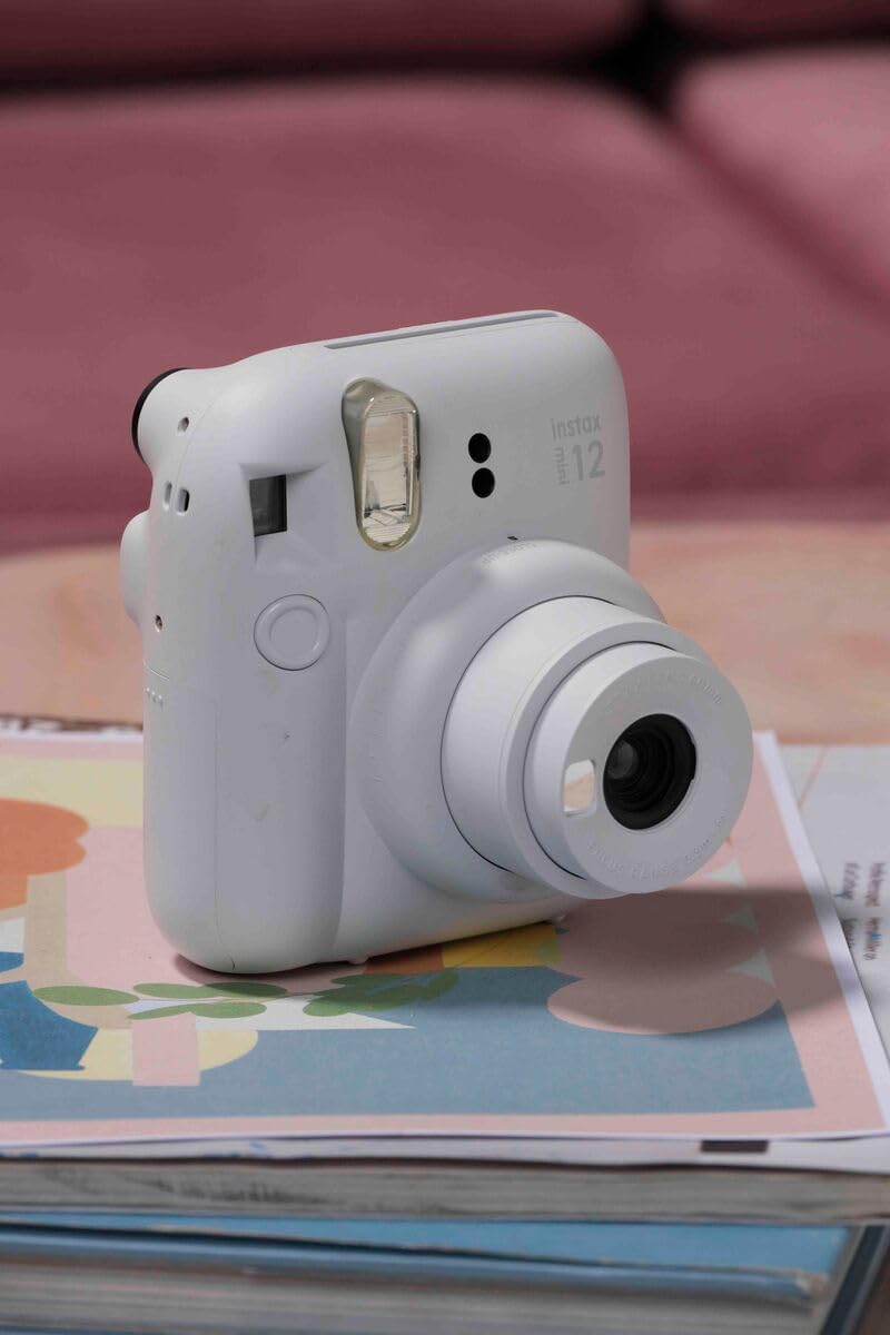 Fujifilm Cámara instantánea Instax Mini 12 color blanco arcilla (re...
