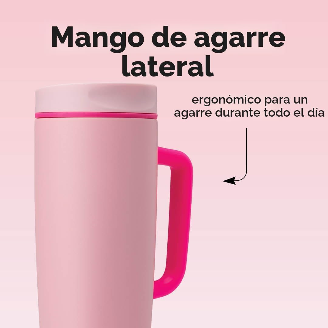 Owala SmoothSip Slider - Taza de viaje aislada de acero inoxidable...