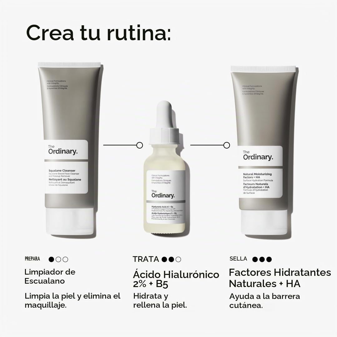 The Ordinary Ácido hialurónico 2% + B5 (con ceramidas), suero de hi...