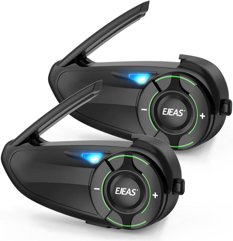 EJEAS Q8 Mesh Bluetooth Casco Intercomunicador Auriculares 2 Pack 3...