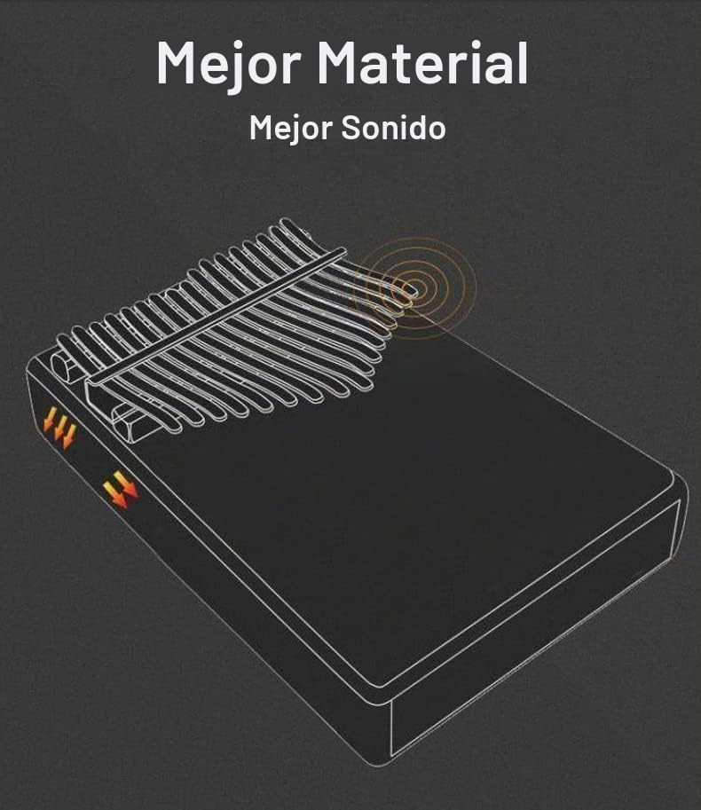 Jooleer Kalimba inteligente con aplicación, martillo de afinación,...