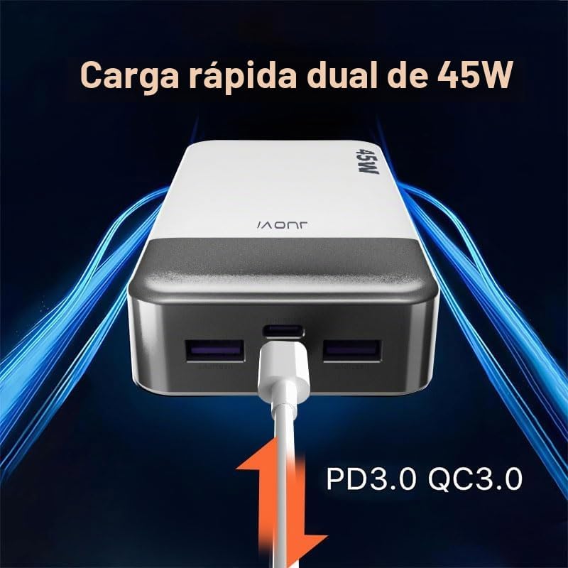 Cargador portátil JUOVI 45W 20000mAh banco de energía de carga en a...