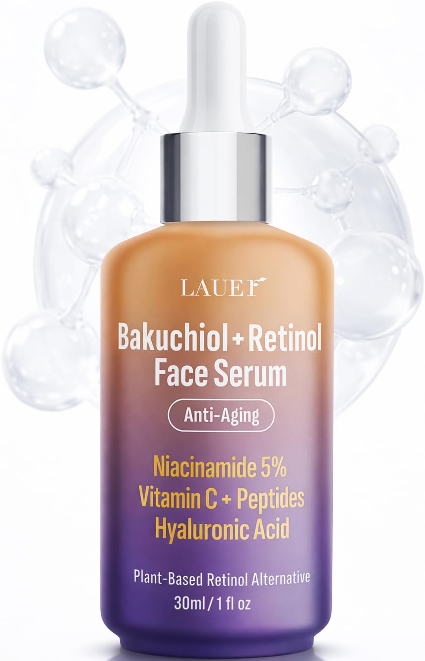 Bakuchiol - Suero de retinol para cara con vitamina C ácido hialuró...