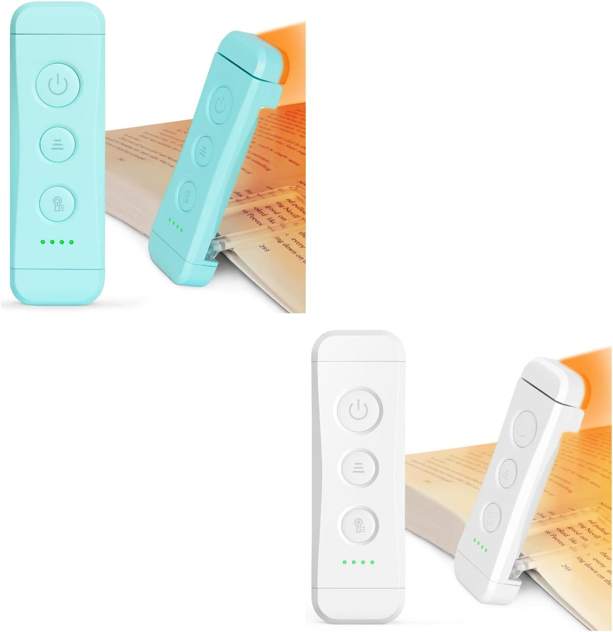 Glocusent Luz de libro recargable USB para leer en la cama, luz de...