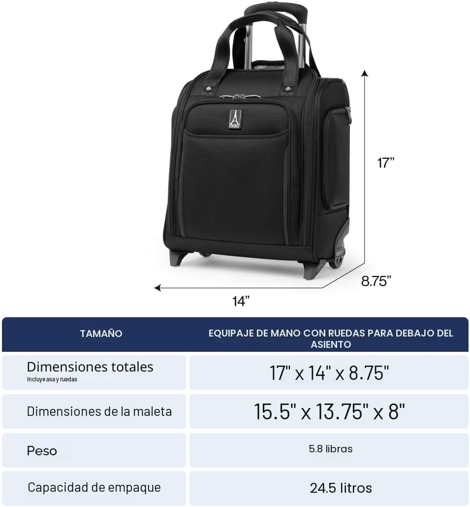 Travelpro Crew Classic Equipaje Ligero de Lado Suave, Bolsa Rodante...