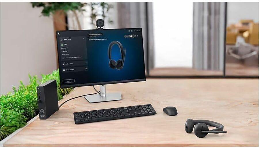 Auriculares inalámbricos Dell WL3024 - Diadema de cuero sintético,...