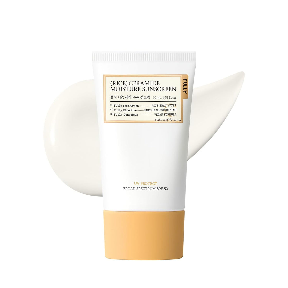 FULLY Rice Ceramide Moisture Protector solar SPF 50, sin fundición...