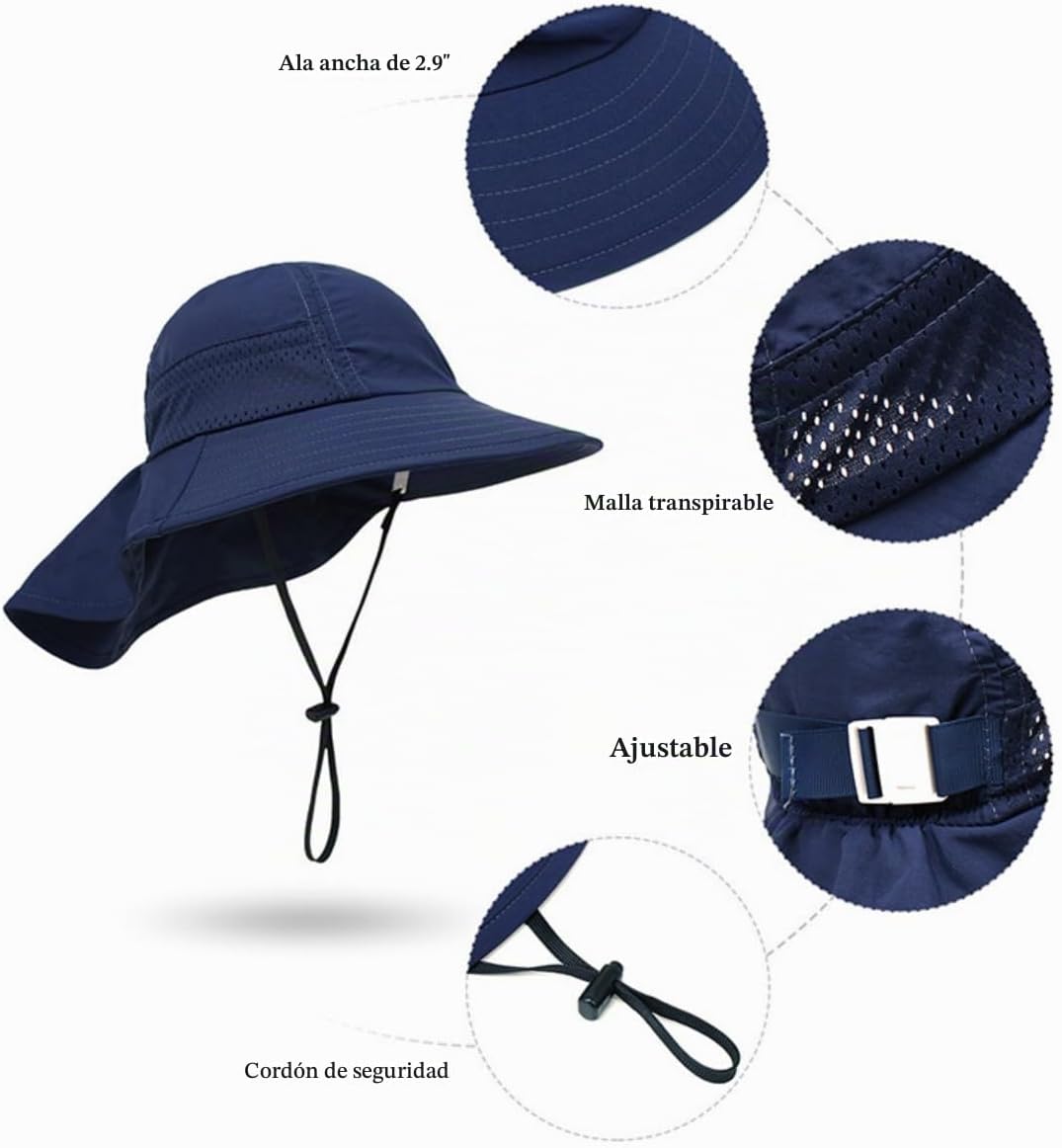 Sombrero de sol para bebés y niños pequeños, con protección UPF 50+...